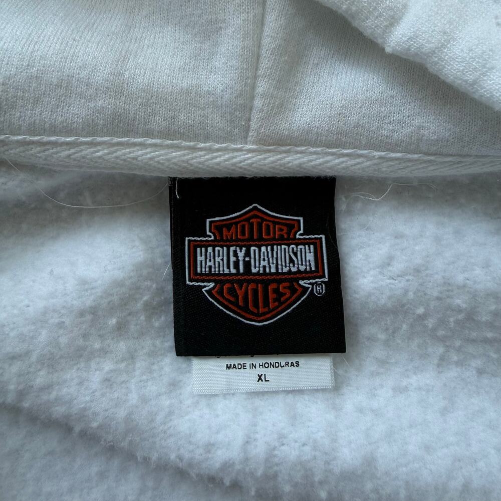 Vintage Y2K Harley Davidson Embroidered Biker Full Zip Hoodie Size Women’s XL - Picture 8 of 10